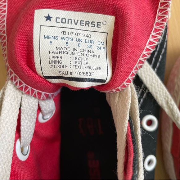 VINTAGE Converse Chuck Taylor All Star High Top Sneakers Unisex 8 Women / 6 Men - Picture 7 of 14